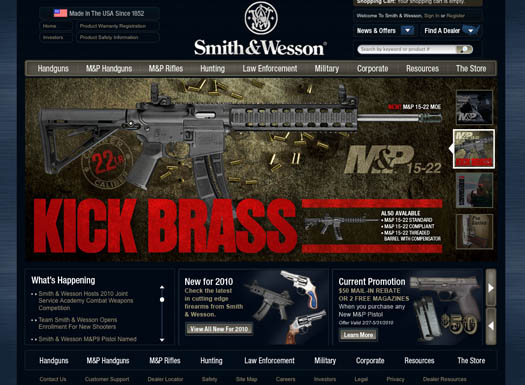smith_website A look at Smith & Wesson's new website.