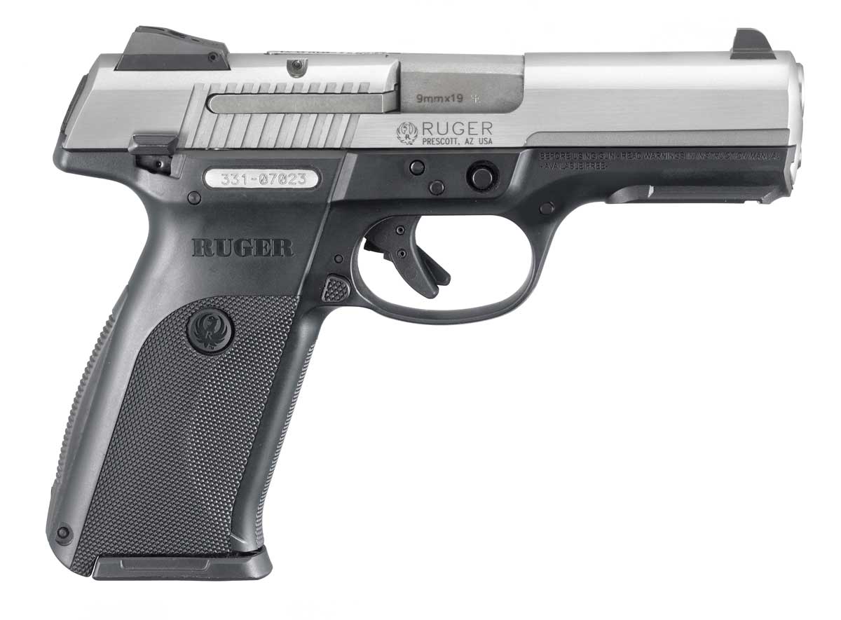 Ruger SR9 stainless slide