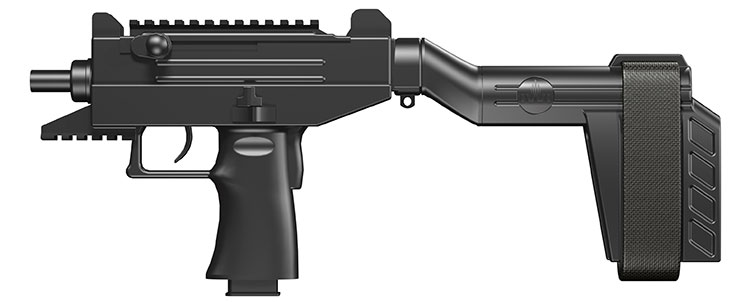 new UZI Pro pistol with arm brace