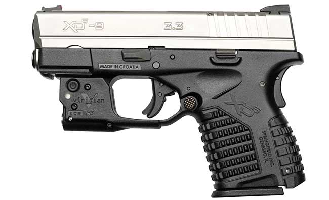 Viridian green laser for XDS pistol