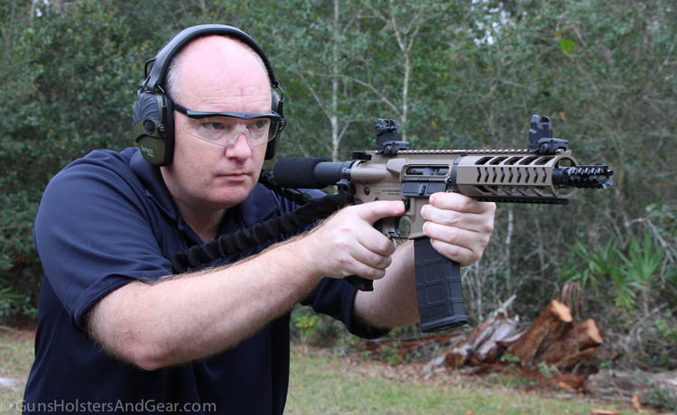 shooting a Diamondback AR pistol