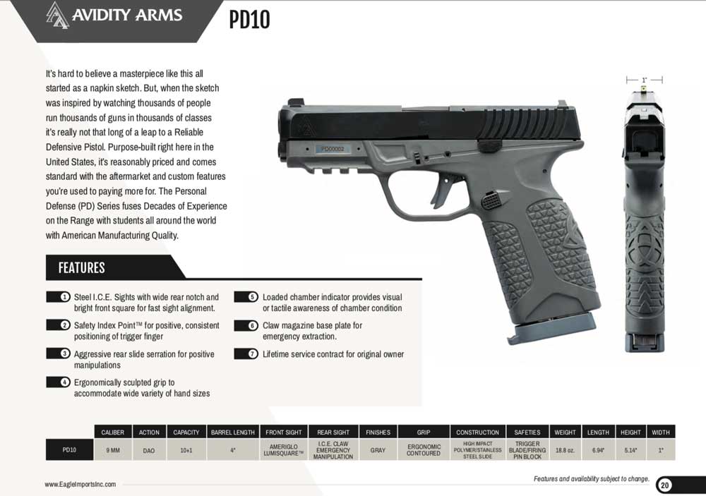 Avidity Arms PD10 agora grátis