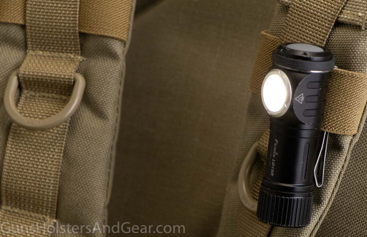 Fenix LD15R flashlight on MOLLE PALS