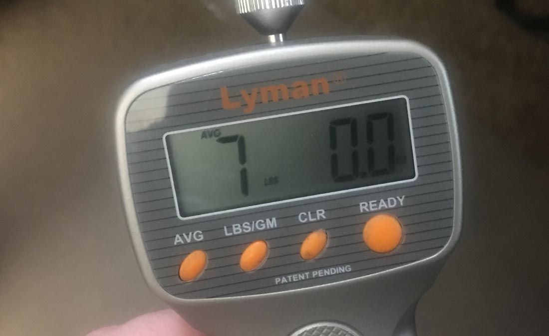 Lyman Trigger Pull Scale MEasurement