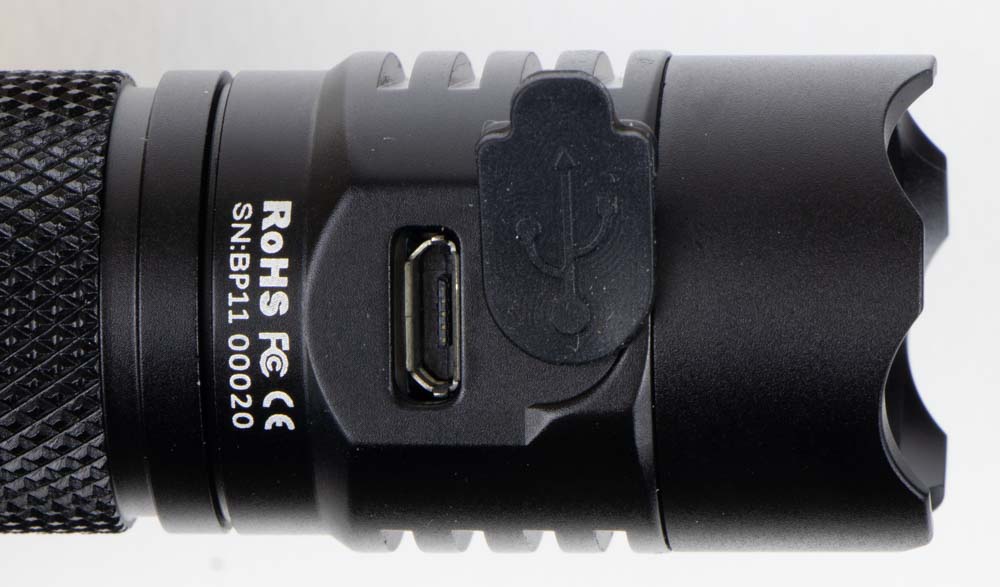 Wowtac A7 Flashlight Review charging port