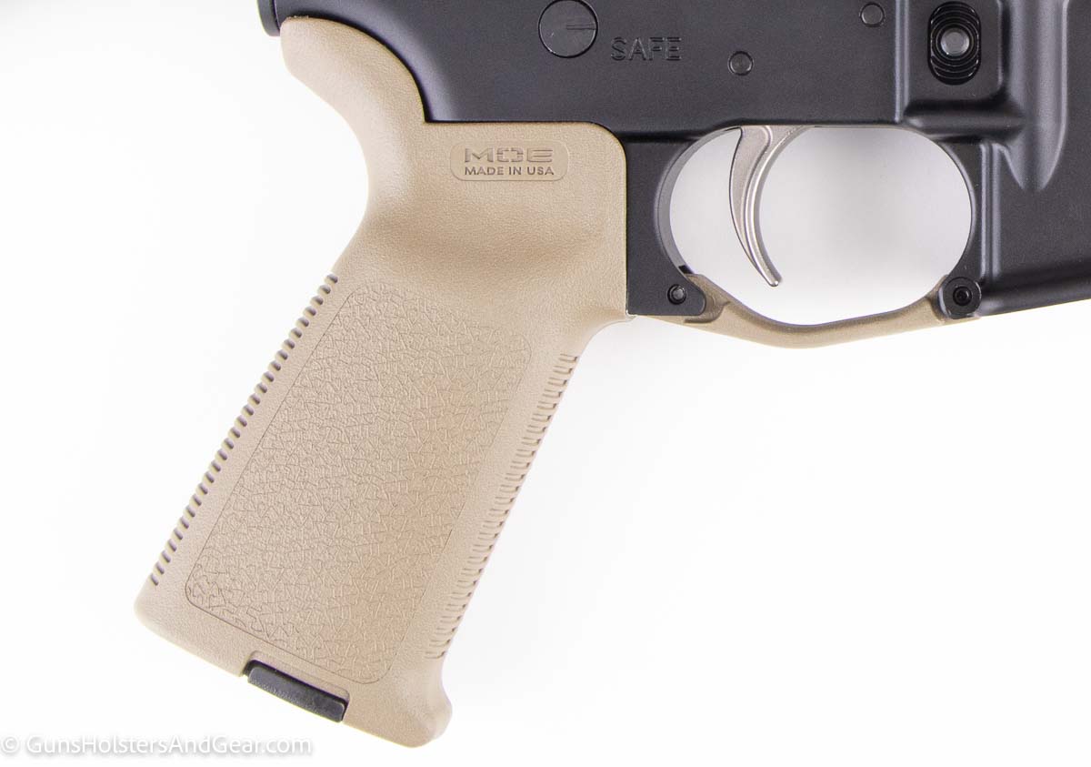 Magpul MOE Pistol Grip in FDE mounted on AR15