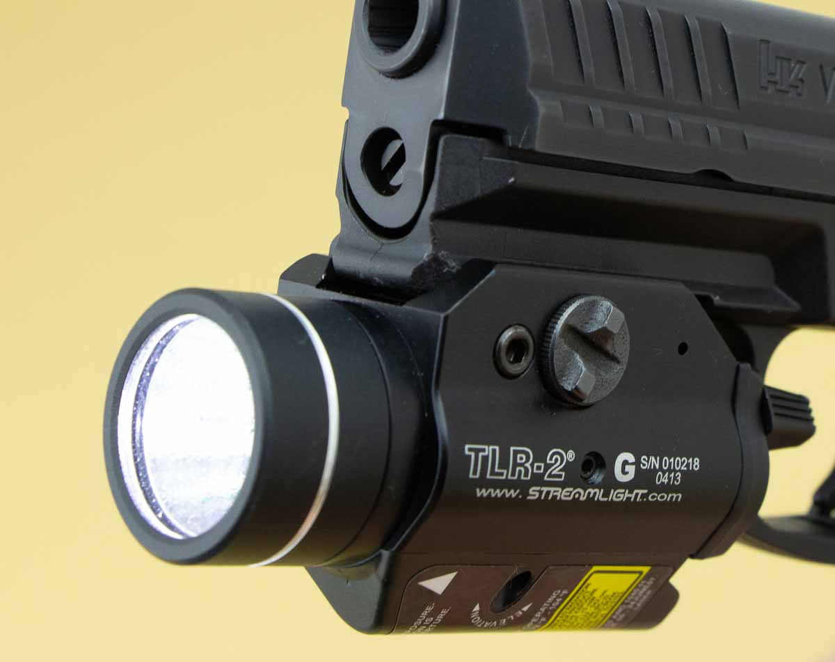 front view of the TLR-2 with light on
