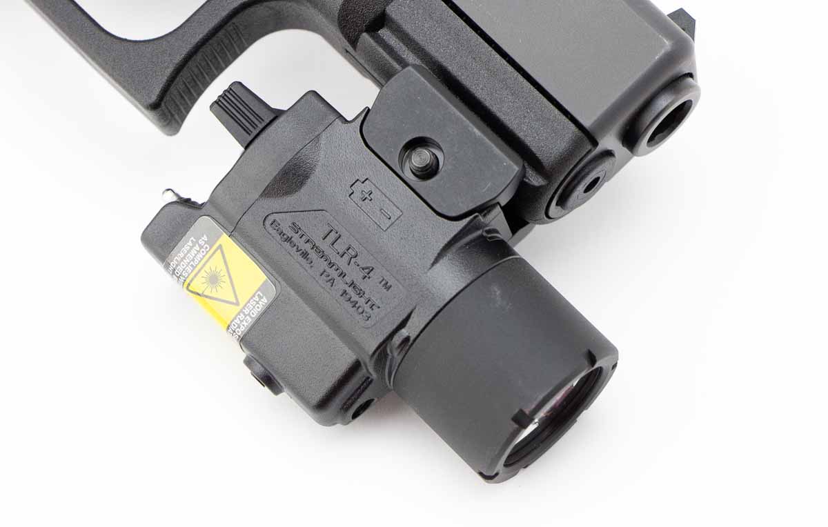testing the TLR-4 mounted on a Glock 19 Gen4 pistol