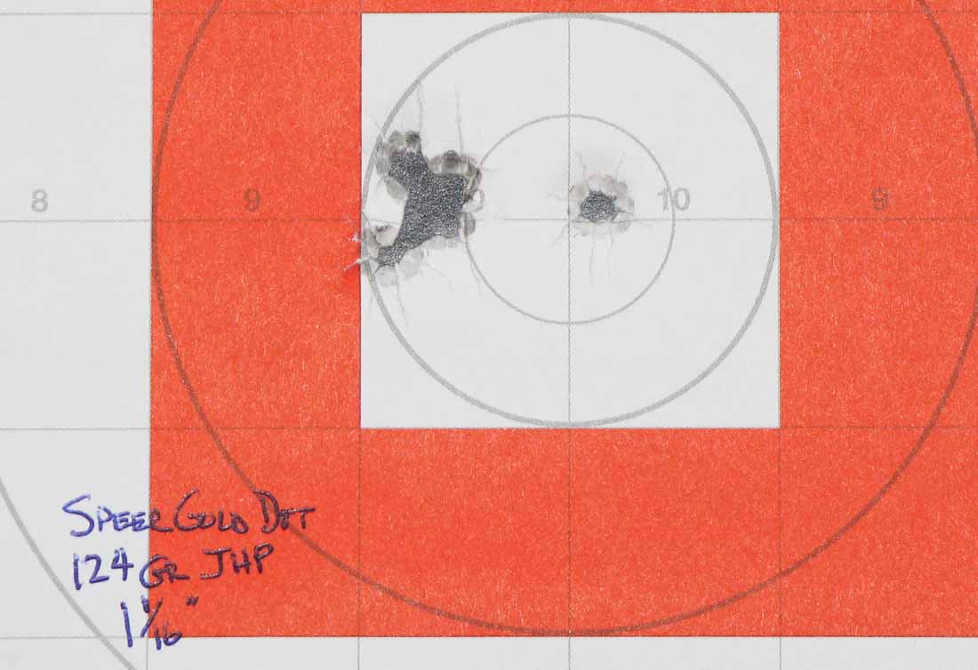 accuracy testing of the 9mm xd-s 4-0