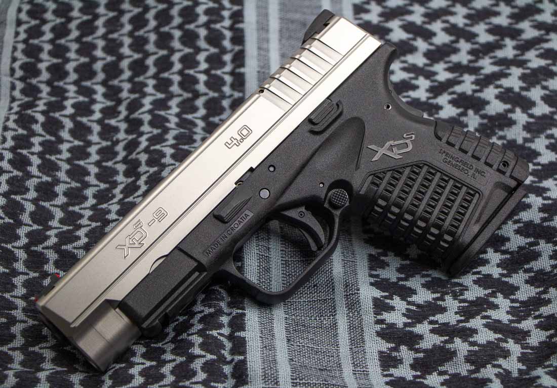 left side view of the springfield armory xd-s 4-0 pistol in 9mm