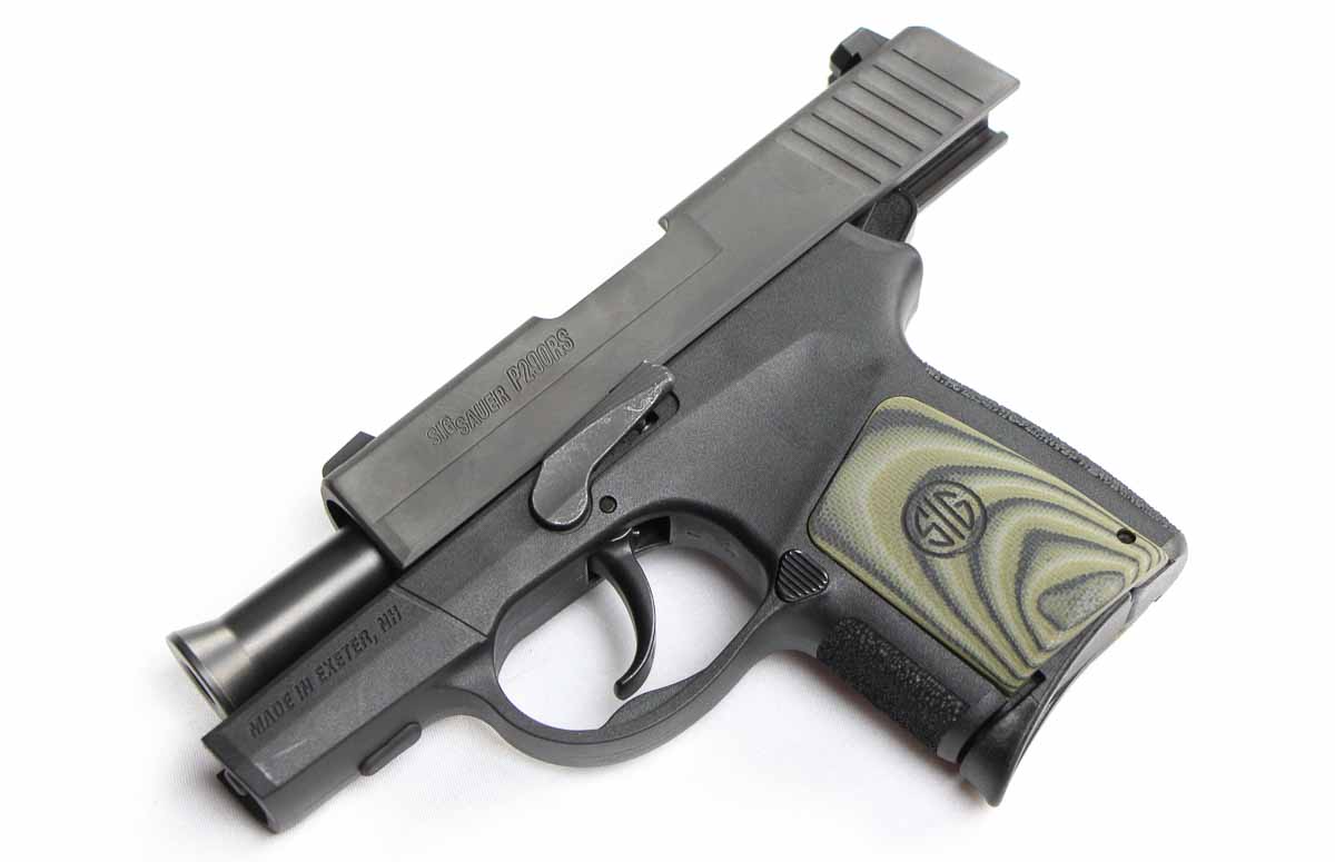 sig sauer 9mm subcompact p290 with slide locked back