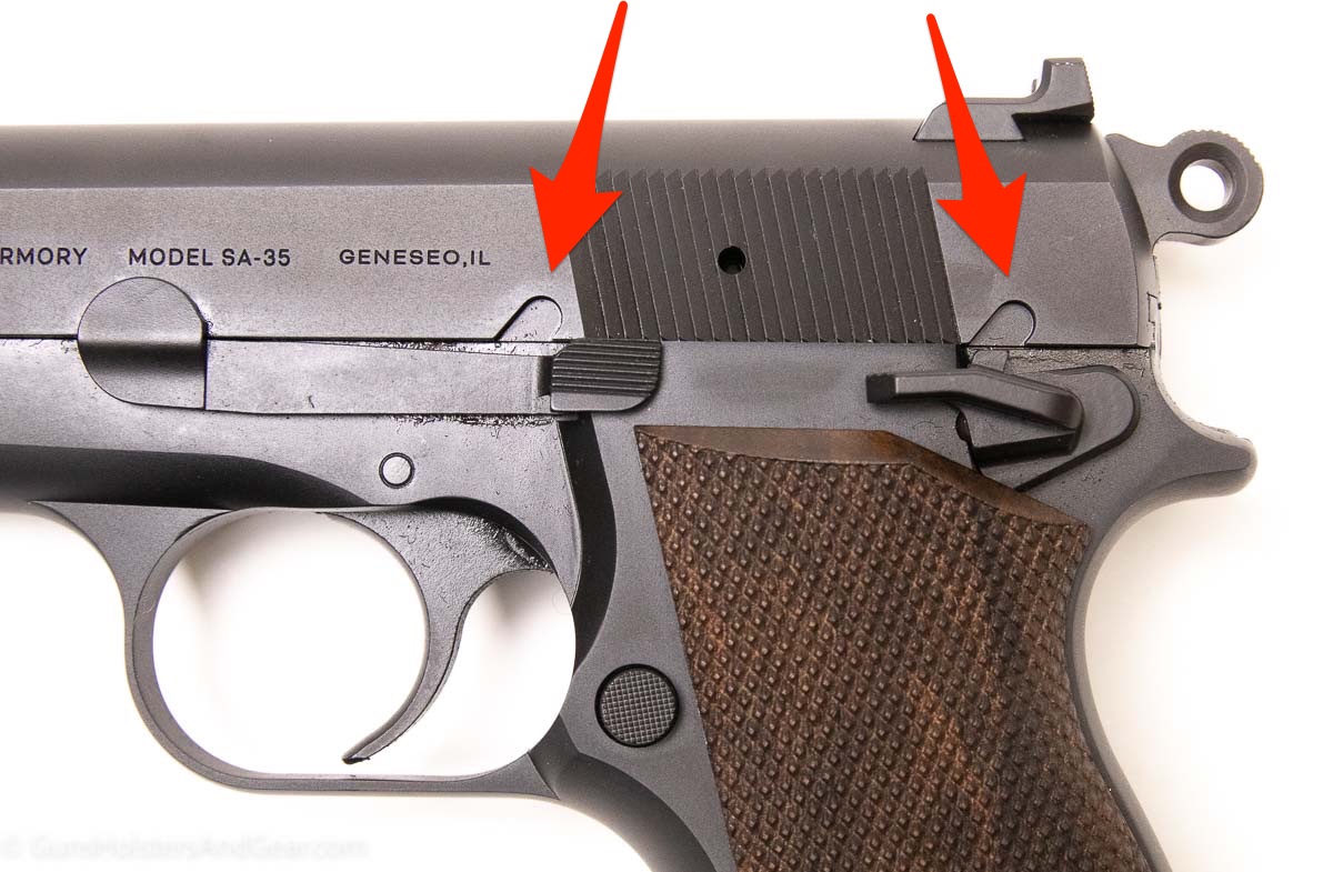 Take Down Notch on SA-35 pistol