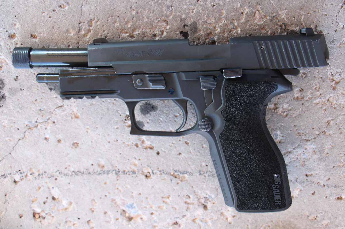 testing the SIG P227 at the range