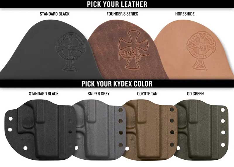 colors available for CrossBreed holsters