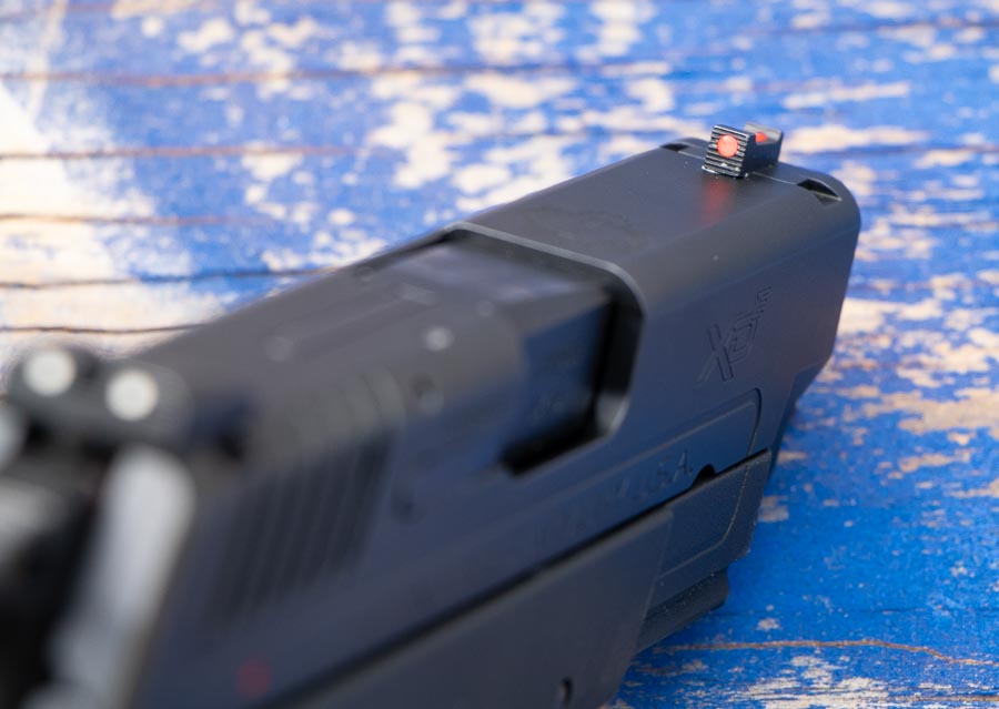 front sight of Springfield XD-E pistol