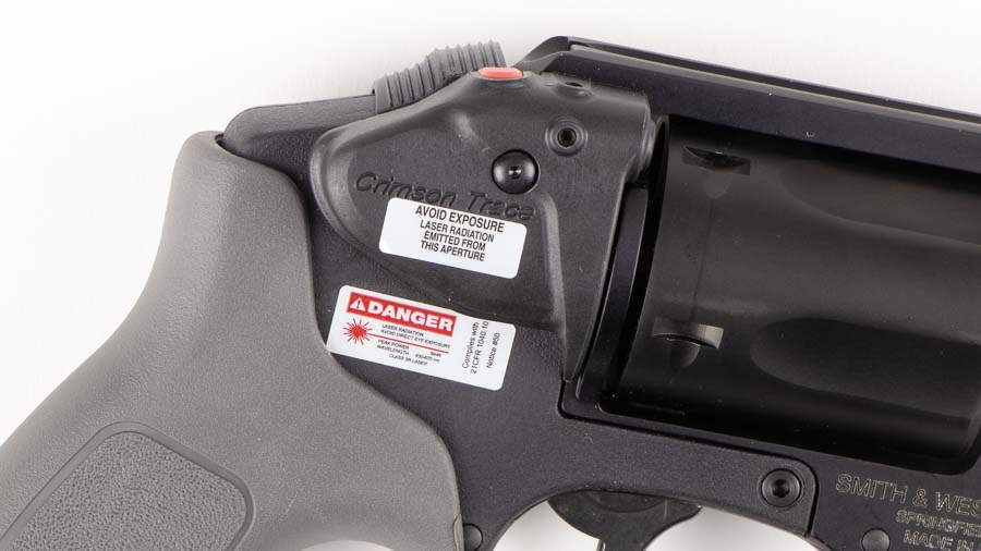 Smith Wesson Bodyguard 38 equipped with Crimson Trace laser sight