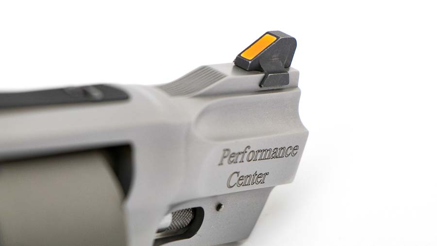 front sight on Smith & Wesson 986 9mm revolver