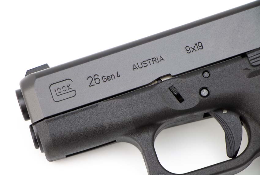 Glock 26 Gen4 slide and front sight