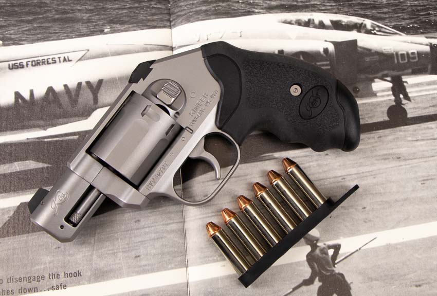 Kimber K6s with Bianchi Speed Strip of Hornady 357 Magnum ammunition