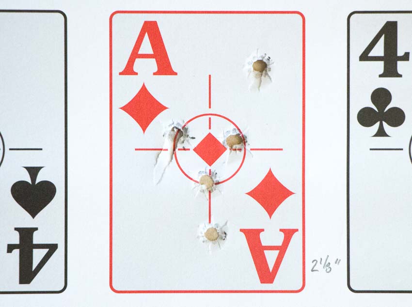 accuracy testing the Charter Arms Undercover revolver paper target shown